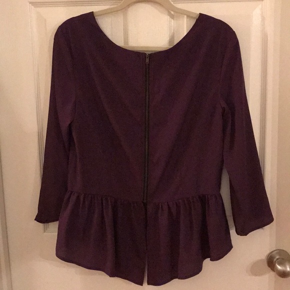 Olsenboye Sz 9 Purple peplum zip back - Picture 2 of 3